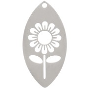 30x15mm Stainless steel 304 pendant - hollowed-out flower pattern x1