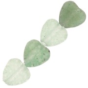 4mm gemstone heart beads - Aventurine x4