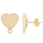 14x12mm EarStuds - Fine Gold plated x2
