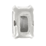 6x4mm Aurora set Crystal A4610 Step Cut Octagon - Rhodium - Crystal x1