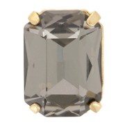 14x10mm Aurora A4627 set crystal - Octagon - Gold - Black Diamond x1
