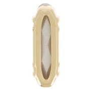 15x5mm Aurora A4161 Set crystal - Long Classical Oval - Gold - Capri Blue x1