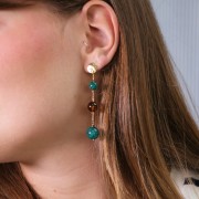 12mm Striated round beads assortment - Transparent - Multicolored Pastel x8