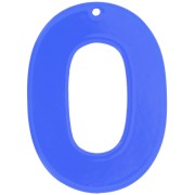 47x34mm Clear acrylic oval pendant - Blue x1