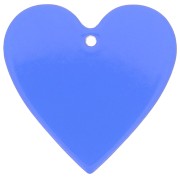 31x32mm transparent Acetate Heart Pendant - Blue x1