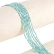 Round faceted beads 2 mm gemstone - Larimar x33cm