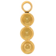 11x3mm Stainless steel 304L Charm bar for 2.2mm cabochon - Gold x1