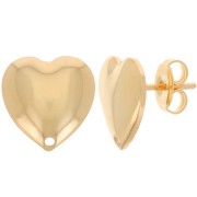 12mm EarStuds - Fine Gold-plated x2