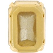 14x10mm Octagon Crystal set Aurora A4627 - Gold - Topaz x1