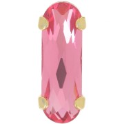 15x5mm Aurora A4161 crystal - Long Classical Oval - Gold - Rose x1