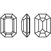 14x10mm step cut octagone Aurora A4610 Cabochon - Crystal Silver Shade x1