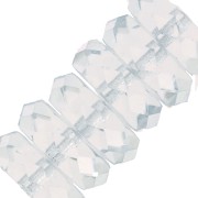 Heishi faceted rondelle beads 14x5 mm - Crystal x10