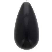 Beads - 30x16mm opaque resin Pear bead - Black x1 30x16mm opaque resin Pear bead - Black x1