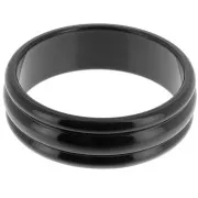 bracelet - 66mm Thick opaque resin bead bracelet - Black x1 66mm Thick opaque resin bead bracelet - Black x1