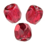 True 2mm Fire Polished faceted round beads - Crystal Pomegranate Metallic Ice x50