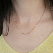 1.95mm Stainless steel 304L Fancy curb chain choker x46cm