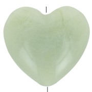 26x27mm Heart bead in translucent resin - Marbled lichen x1