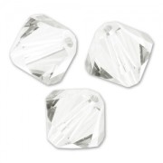 PureCrystal 5328 Crystal Bicones 4mm Crystal Silver Shade x50