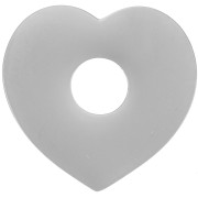 15x16mm 316L stainless steel Heart pendants x2