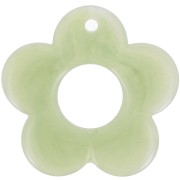 35 mm flower pendant in translucent resin - Marbled Lichen x1