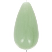 Pear bead in translucent resin 26x14 mm - Marbled lichen x1