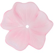 23mm Flower pendant in transparent resin - Rose mat x1