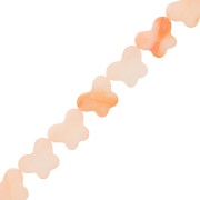 8x10mm Dyed mother-of-pearl butterfly bead - Peach x1