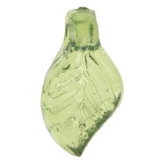Glass leaves 12x6.5 mm - Light green x6