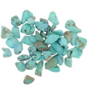 Bag of mini rolled stones - Unperforated stone chips - Imitation Turquoise x20g