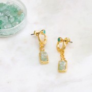 Bag of mini rolled stones - Unperforated stone chips - Imitation Turquoise x20g