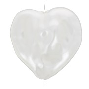 14mm irregular heart Pearl - imitation freshwater pearl - Cream pearl x1