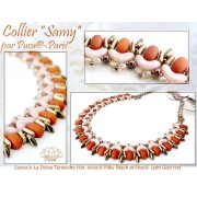 7x5mm Glass beads Samos® by Puca® La Divine Peach Mat x10g