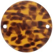 20mm round acetate spacer - Terrazzo Brown - Black x1
