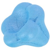 11x13mm Glass bell flower bead - Pastel Blue Pearl x1