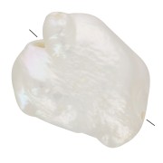 Irregular Keshi baroque freshwater pearl - 10 to 14 mm - AAA Grade - White x1