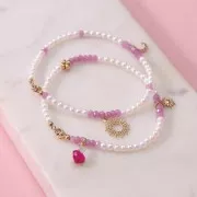 9x9mm Amethyst heart pendant and 4mm Peridot cabochon - Fine Gold Plated x1