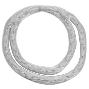 26x28mm 304L stainless steel Hammered double circle pendants x2