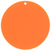 50mm Round transparent acrylic pendant - Apricot x1