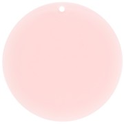50mm Round transparent acrylic pendant - Pale pink x1