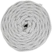 5mm Cotton Air macramé cotton cord spool - Twist Grey x50m