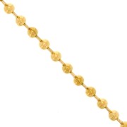 4mm 304 stainless steel ball link chain - Gold x50cm