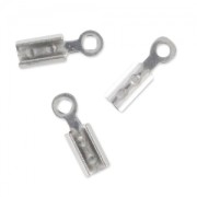 304 Sainless Steel 1 mm Cord End with Ring x20