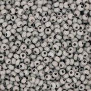 Preciosa Seed beads 11/0 2 mm - Solgel - Grey 3 Dyed Chalkwhite x20g