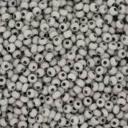 Preciosa Seed beads 11/0 2 mm - Solgel - Grey 3 Dyed Chalkwhite x20g