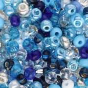 Preciosa Seed beads 6/0 4 mm - Mix Aqua x20g
