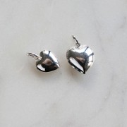 18x15mm 925 Sterling Silver Heart pendant x1