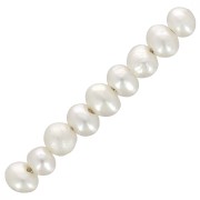 2.5x2mm Round flattened irregular freshwater pearls - Grade AA+ White x20