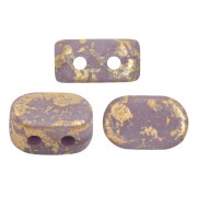4x6mm Lipsi® Glass beads by Puca® -Amethyst Opal Mat Gold Splash x10g