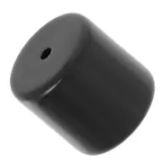 Beads - 14mm Opaque resin cylindrical tube bead - Black x1 14mm Opaque resin cylindrical tube bead - Black x1