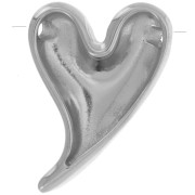 27x20.5mm Stainless steel 316L Domed heart pendant x1